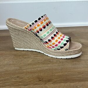 Toms Multicolor Espadrille Wedge Sandals
